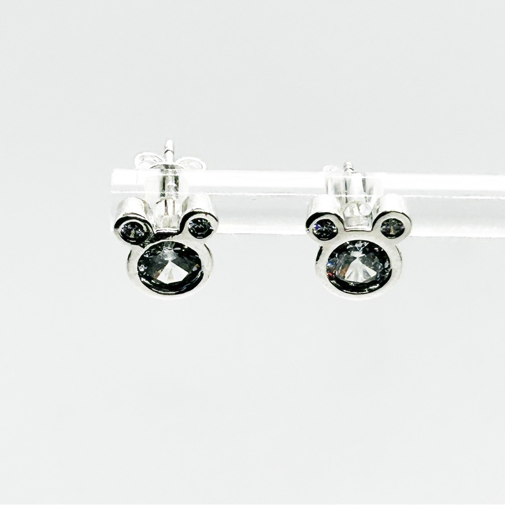 NWOT Sterling Silver Mickey mouse earrings studs - Picture 2 of 12